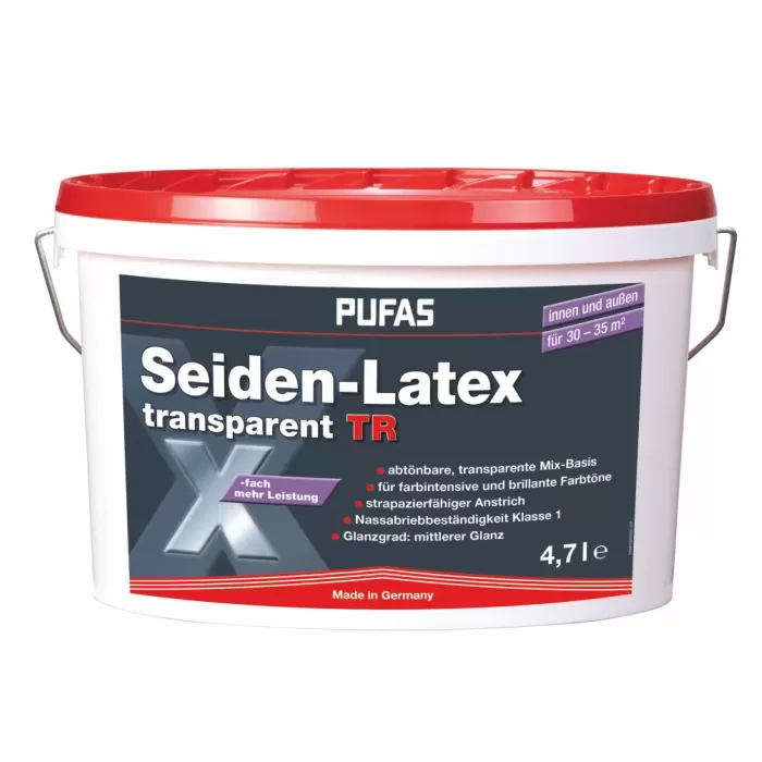 Vopsea Art. 66102 Seiden-Latex TR 4,7L, transparent-semi-mat - img 1