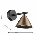 LP9031-1W Spot black and copper HORN Lampardi  - img 3