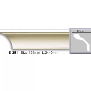 K251 Cornisa neted Harmony 90x85x2400