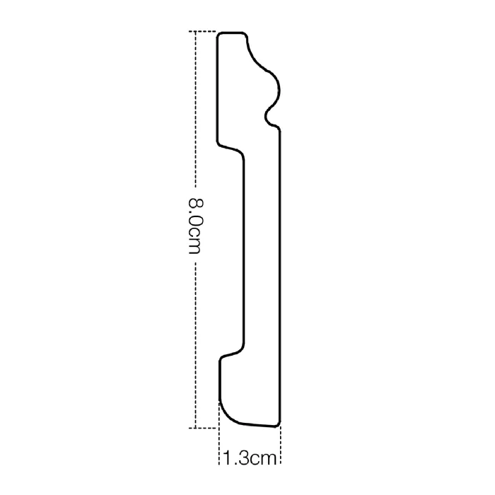 IDP06-W-L244 Plinta duropolimer 80*13*2440mm (27 buc-1 cutie) - img 2