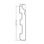 IDP411-W-L244 (P002) Plinta duropolimer 80*14*2440mm (24 buc-1 cutie) - img 2