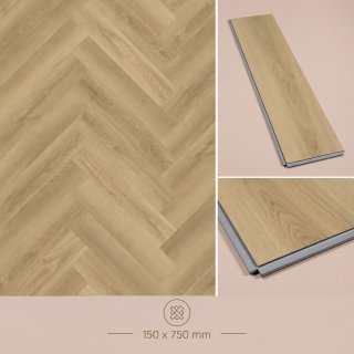 NG61140-34-HB Laminat SPC Herringbone,150*750*5.5,1 cut  16pcs=1.800m2 