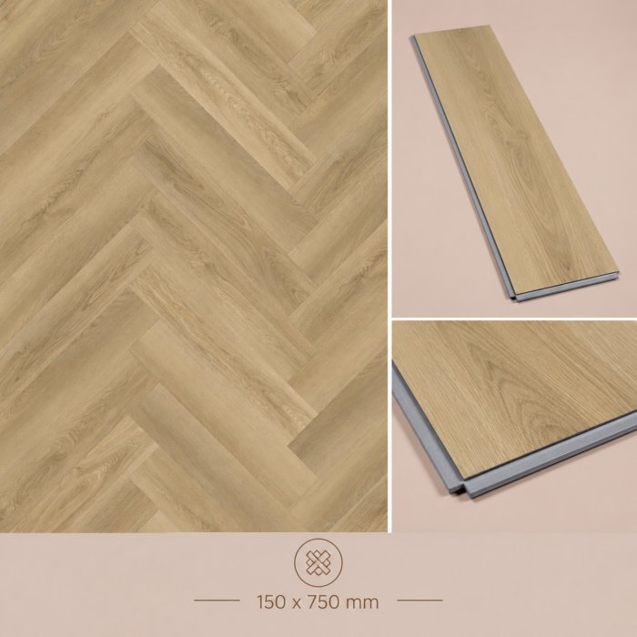 NG61140-34-HB Laminat SPC Herringbone,150*750*5.5,1 cut  16pcs=1.800m2  - img 1
