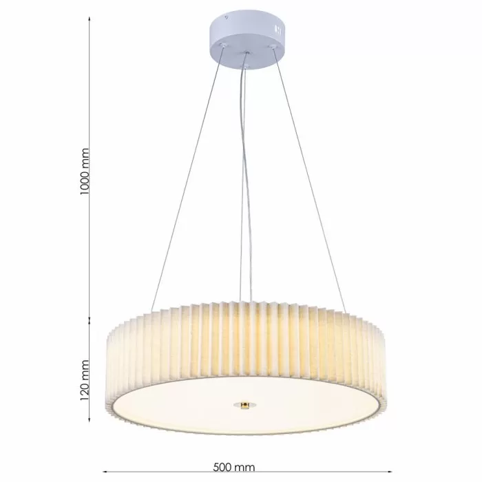 LP5258-D50P Lustra Ligno Lampardi D500*120+1000MM/LED*50W 3000~6000K - img 3