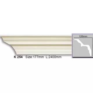 K254 Cornisa neted Harmony 126x125x2400