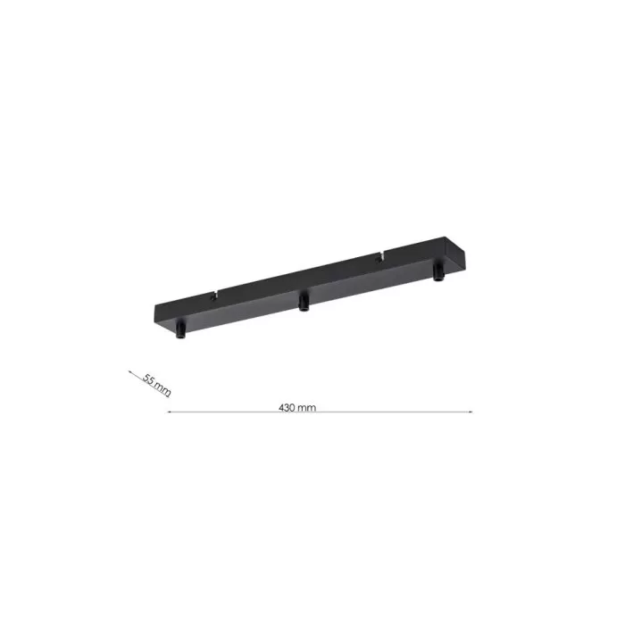 LP764-L3BK Baza in linie 3 fire Thin Lampardi 43.0x5.5cm - img 3