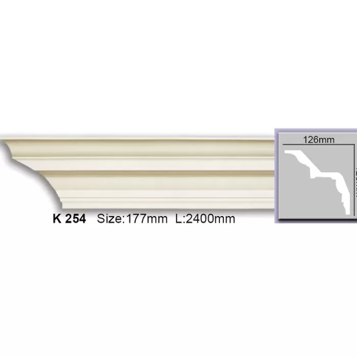 K254 Cornisa neted Harmony 126x125x2400 - img 1