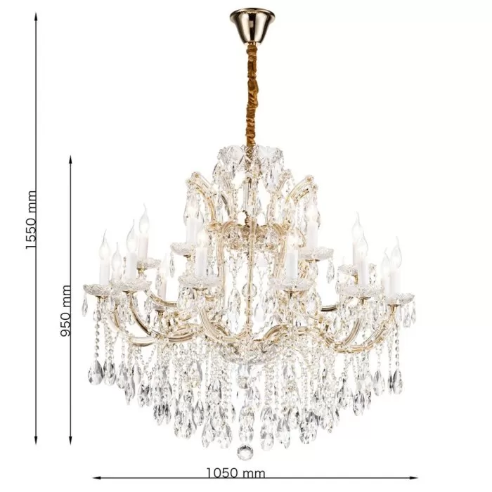 CLN122-18 Lustra FG TERESA Cellini E14-18*60W (1x2 cutii) - img 3