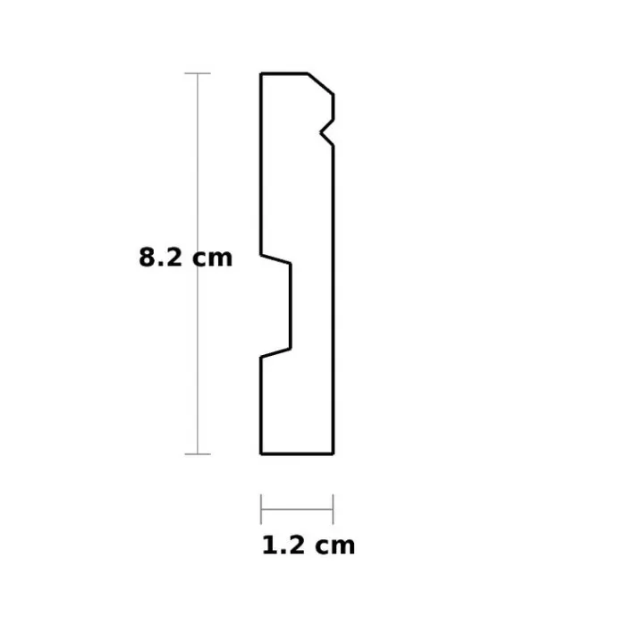 IDP28-W-L244 Plinta duropolimer 82*12*2440mm (28 buc-1 cutie) - img 2