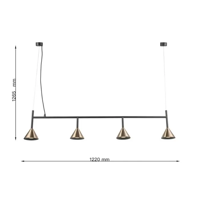 LP9031-4P Suspensie black and copper HORN Lampardi  - img 3