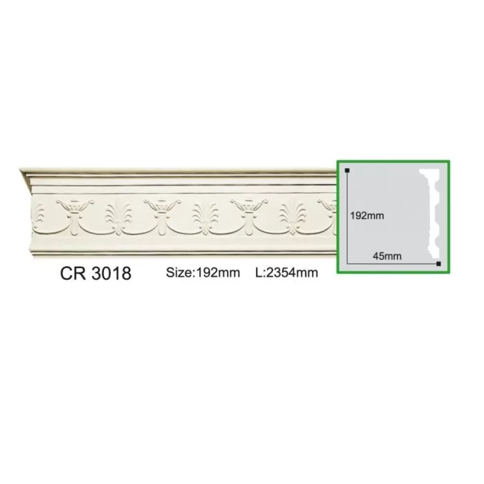 CR3018-8 Molding ornament Gaudi Decor 192x45x2300 - img 1