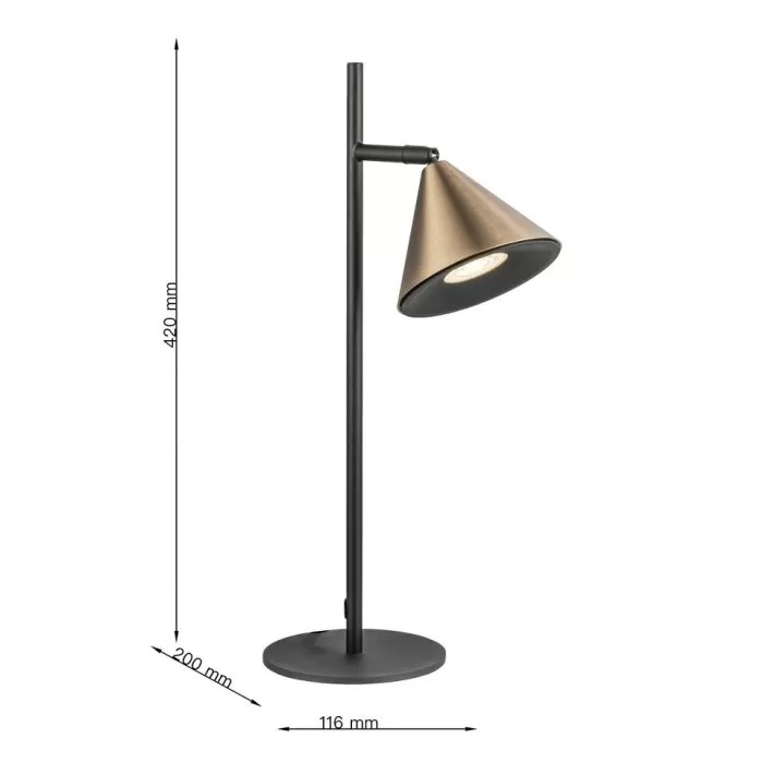 LP9031-1T Veioza black and copper HORN Lampardi  - img 3