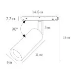 LP9115-spot-16W Slim Magnetic Lampardi  - img 2