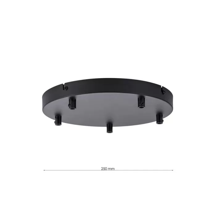 LP764-R5BK Baza rotunda 5 fire Thin Lampardi H4cm D25cm black - img 3