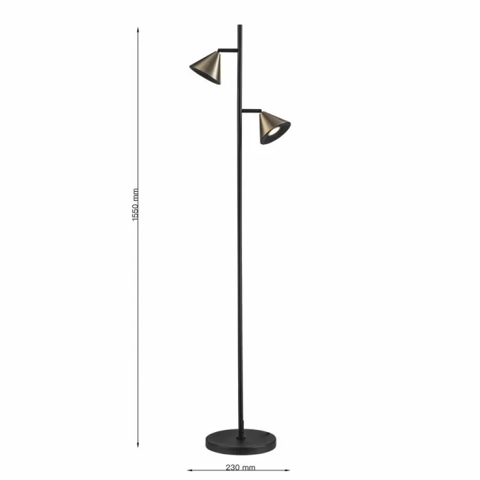 LP9031-2F Lampadar black and copper HORN Lampardi  - img 3