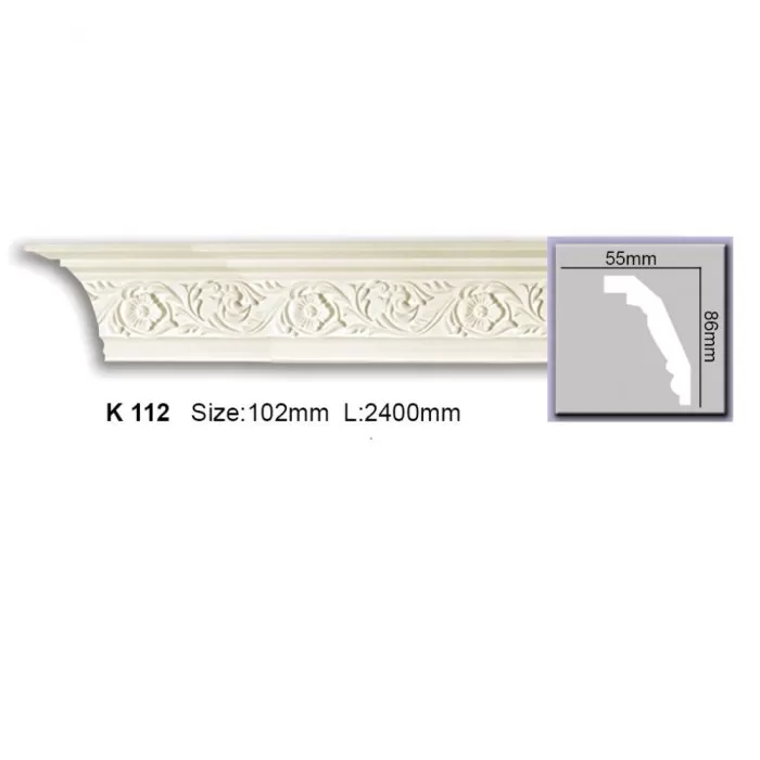 K112 Cornisa cu ornament  Harmony 86x55x2400 - img 1