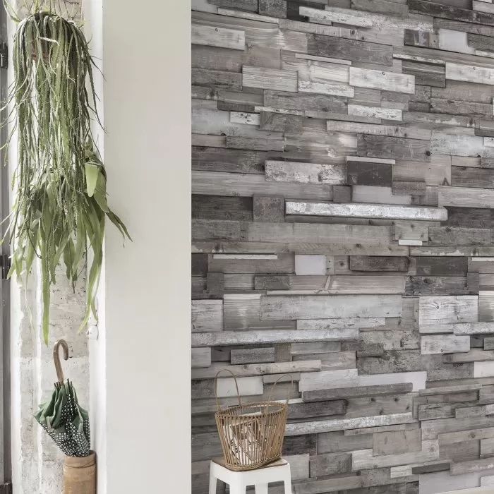 EP6002 Wood panel vinyl 2.80*1.59m Grandeco  - img 2