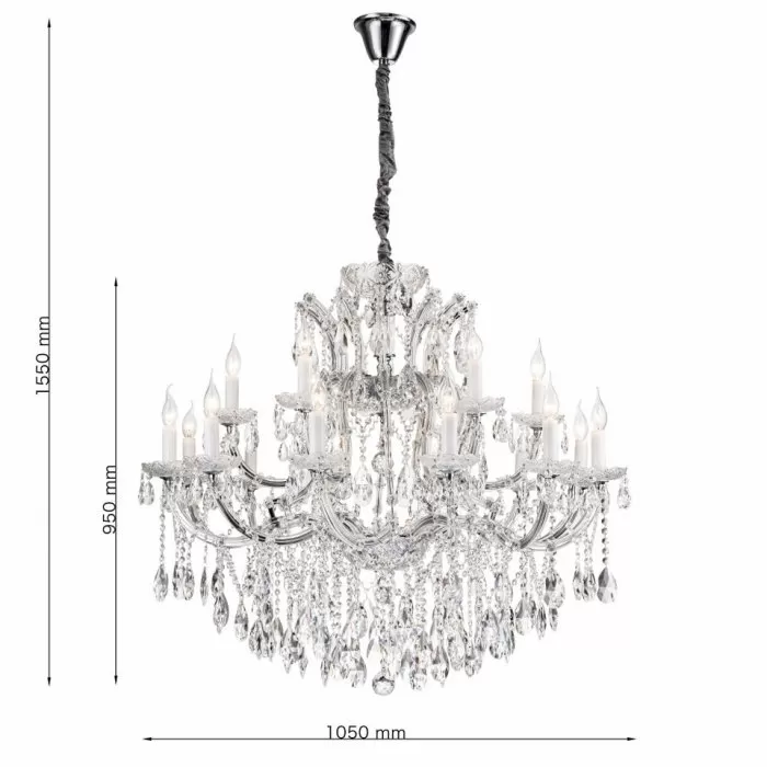CLN123-18 Lustra CH TERESA Cellini E14-18*60W (1x2 cutii) - img 3