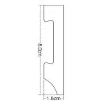 IDP885-W-L244 Plinta duropolimer 80*15*2440mm (23 buc-1 cutie) - img 2