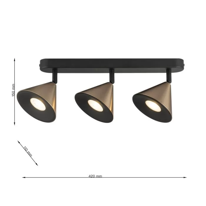 LP9031-3WC Suspensie black and copper HORN Lampardi  - img 3