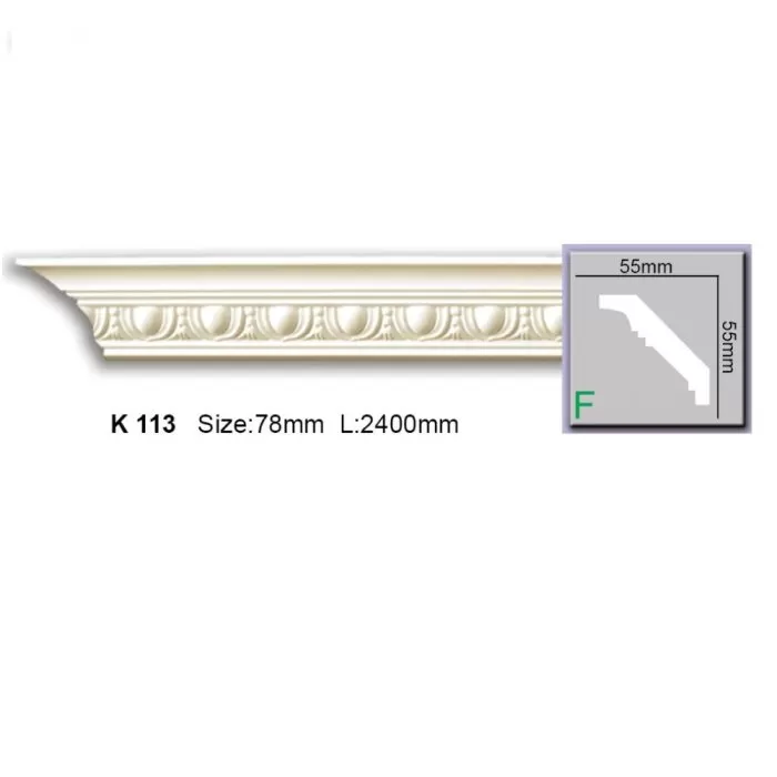 K113 Cornisa cu ornament Harmony 55x55x2400 - img 1