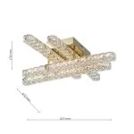 LP136-4C Aplica Infinity Lampardi gold 550x550mm - img 3