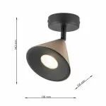 LP9031-1WC Suspensie black and copper HORN Lampardi  - img 3