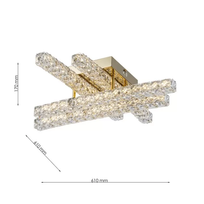LP136-4C Aplica Infinity Lampardi gold 550x550mm - img 3