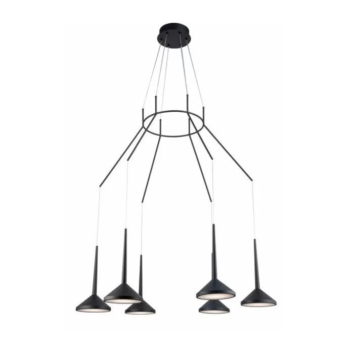 LP5013-6P Lustra Mar Lampardi 6x45w LED/H80-140cm D87cm - img 1