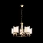 LP468-5 Lustra Milton Gold Lampardi 5x40w E14/H40-110cm D50cm - img 2