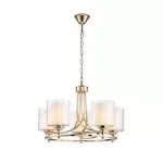 LP468-5 Lustra Milton Gold Lampardi 5x40w E14/H40-110cm D50cm - img 1
