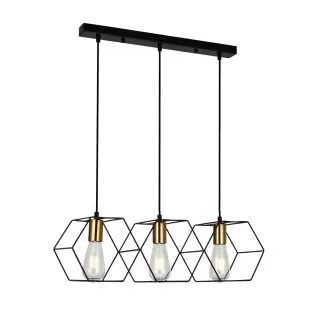 FL680-3P Lustra Brisa Flitz Metal Black+Golden E27/1 L57*15.5*17CM