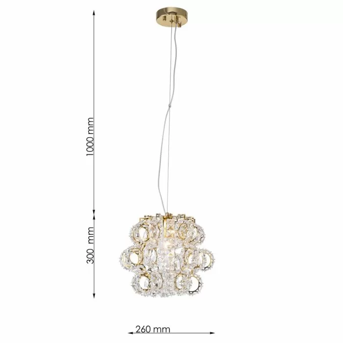 CLN1007-D30P Aplica Ringlux Cellini gold 8E14D500*H370 - img 3