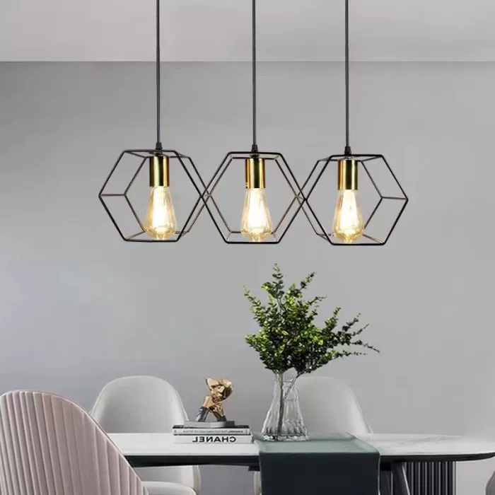 FL680-3P Lustra Brisa Flitz Metal Black+Golden E27/1 L57*15.5*17CM - img 3