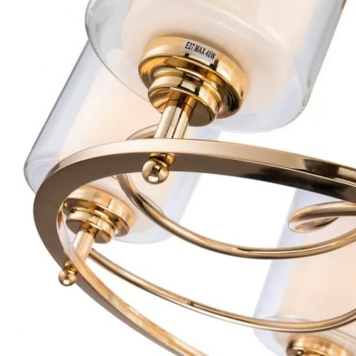 LP468-5 Lustra Milton Gold Lampardi 5x40w E14/H40-110cm D50cm - img 8