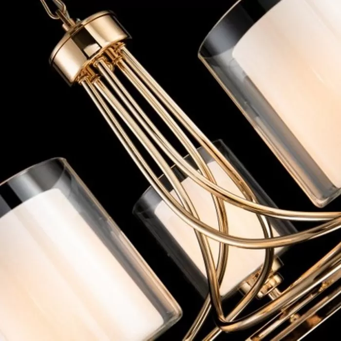 LP468-5 Lustra Milton Gold Lampardi 5x40w E14/H40-110cm D50cm - img 7