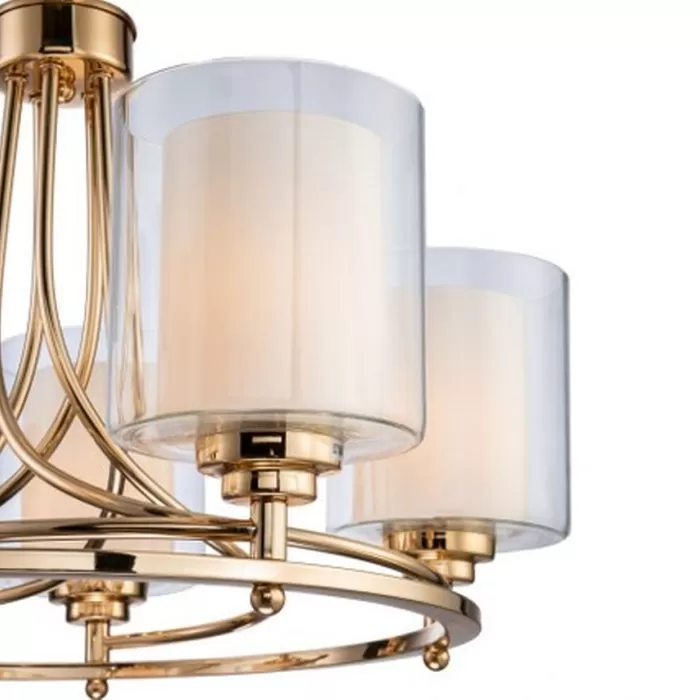 LP468-5 Lustra Milton Gold Lampardi 5x40w E14/H40-110cm D50cm - img 4