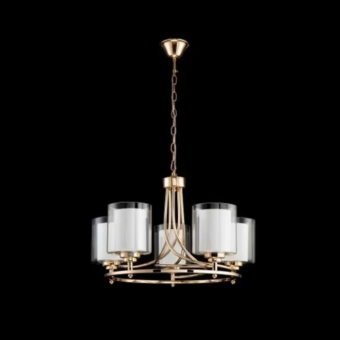 LP468-5 Lustra Milton Gold Lampardi 5x40w E14/H40-110cm D50cm - img 3