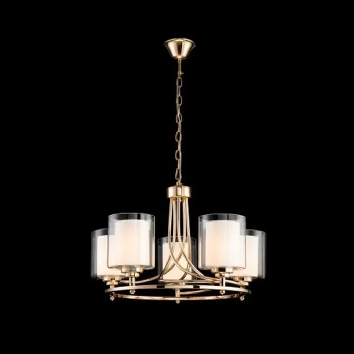LP468-5 Lustra Milton Gold Lampardi 5x40w E14/H40-110cm D50cm - img 2