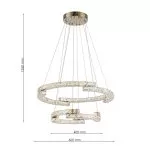 LP135-D60-40 Lustra Infinity Lampardi gold 600x400mm - img 3