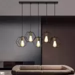 FL680-5P Lustra Brisa Flitz Metal Black+Golden E27/1 L79*26*16CM - img 2