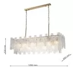 CLN133-L105 Lustra ICELUX Cellini L1050*W300*H330 / E14*10 - img 3