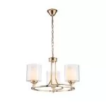 LP468-3 Lustra Milton Gold Lampardi 3x40w E14/H40-110cm D45cm - img 1