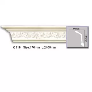 K116 Cornisa cu ornament Harmony 141x96x2400
