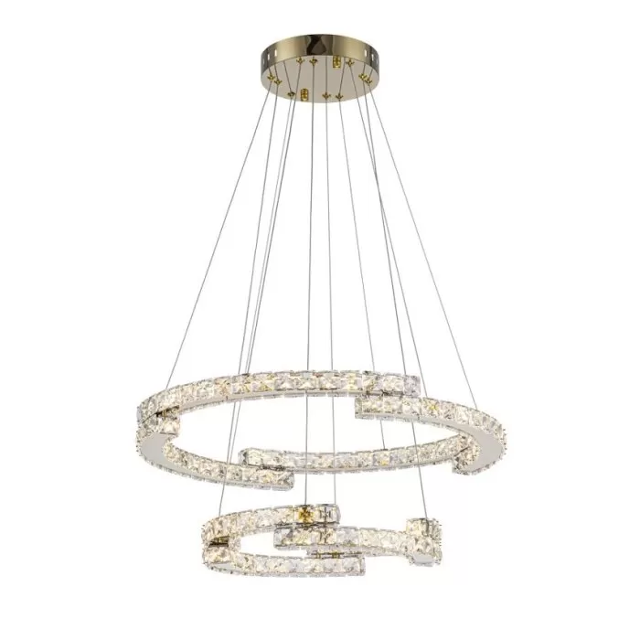LP135-D60-40 Lustra Infinity Lampardi gold 600x400mm - img 1