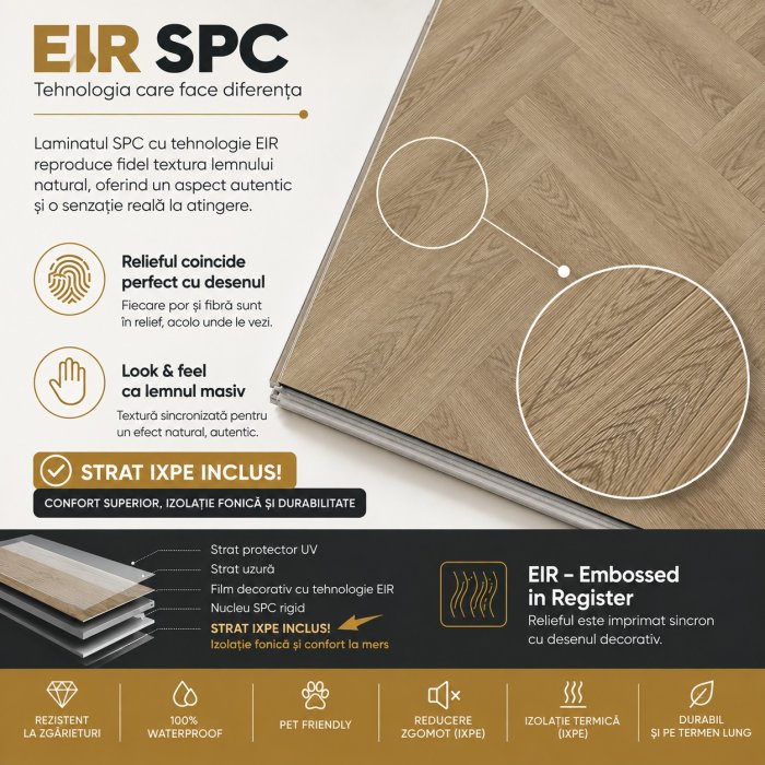 NG61140-49-HB Laminat SPC Herringbone, 150*750*5.5,1 cut 16pcs=1.800m2  - img 2