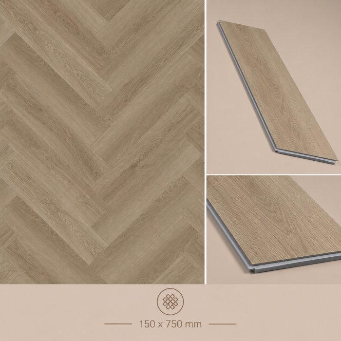 NG61140-49-HB Laminat SPC Herringbone, 150*750*5.5,1 cut 16pcs=1.800m2  - img 1
