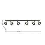 LP9032-6C Suspensie black and grey HORN Lampardi  - img 3