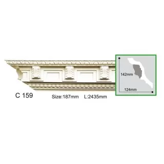 C159-8(C759) Cornisa cu ornament  Gaudi Decor 142x124x2440