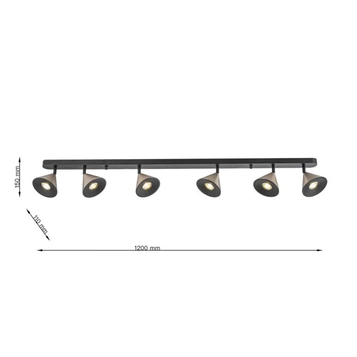 LP9032-6C Suspensie black and grey HORN Lampardi  - img 3